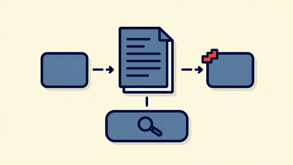 Схема проверки ссылок в публикациях DataLife Engine: условные блоки статей, модуль проверки и результаты аудита на тёплом светлом фоне